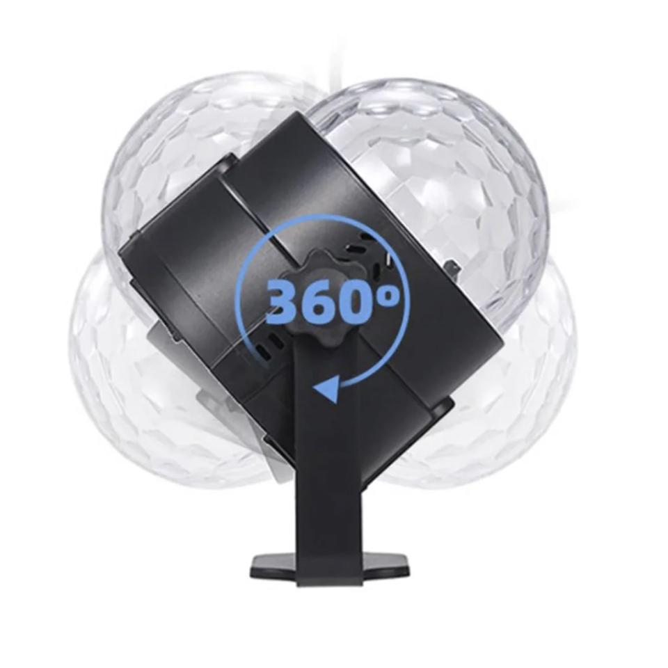 Színes mini LED diszkólámpa távirányítóval