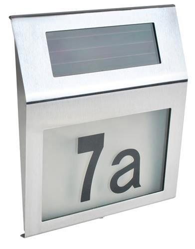 Napelemes LED házszámtábla -  automatikus világítás és könnyű felszerelés a tökéletes láthatóságért