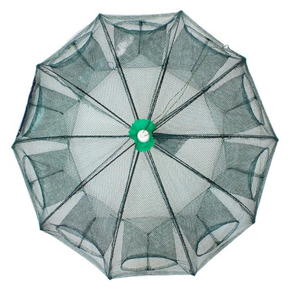 Automatikusan kinyíló, strapabíró csalihal illetve törpeharcsa csapda sűrűn fonott hálóból - 90 x 90 x 35 cm
