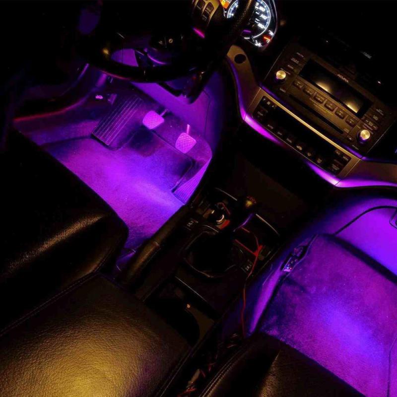 RGB LED lábtér világítás autóba - távirányítós