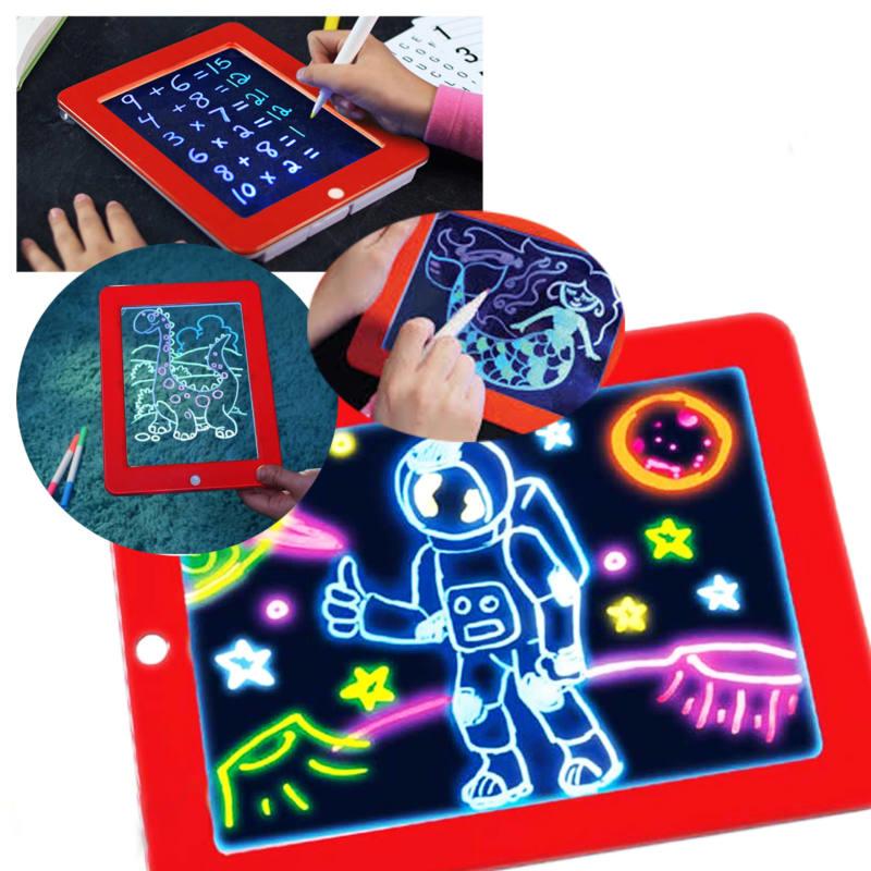 Magic Sketchpad készségfejlesztő, színes, világítós rajztábla, üzenőtábla gyerekeknek