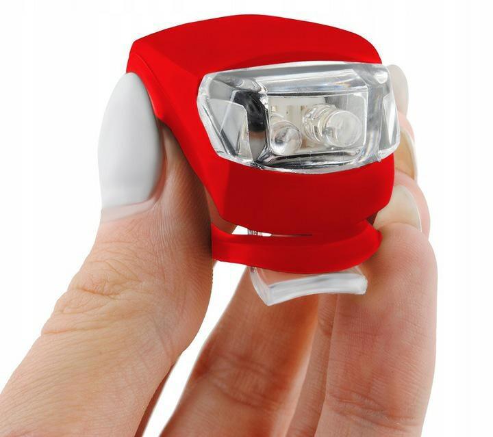 2 db-os LED-es kerékpár lámpa szett szilikon borítással