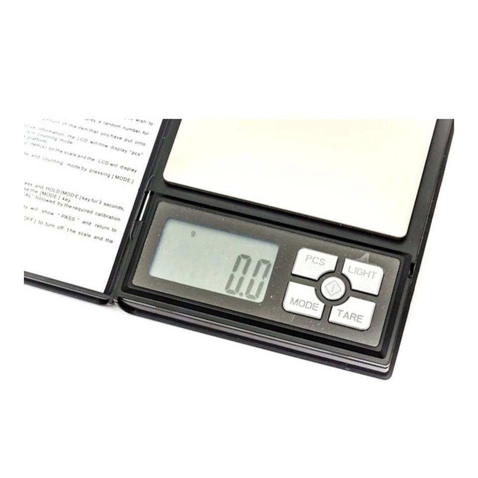 Nagy pontosságú digitális gramm mérleg 0,1 - 500g - lehajtható fedeles ékszermérleg
