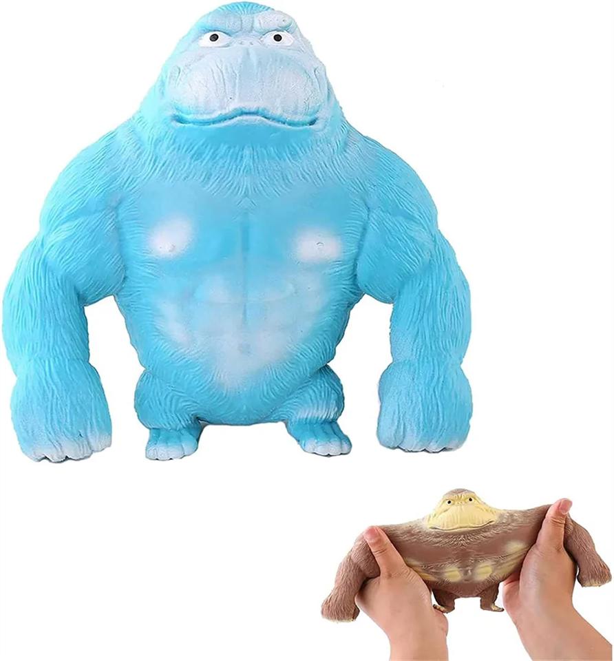 Gorilla formájú, nyomkodható, stressz csökkentő játék gumiból