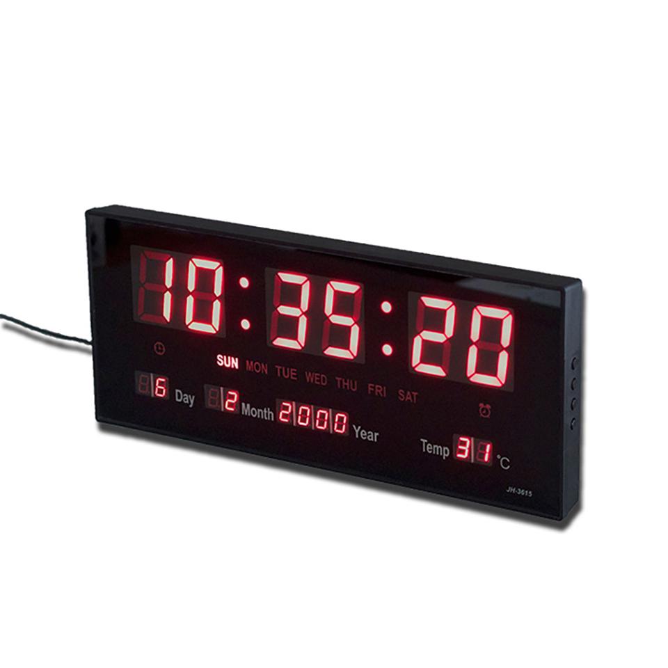 BB01 LED-es digitális tábla - óra, dátum és hőmérséklet kijelzéssel - asztalra és falra is helyezhető - 33x13cm