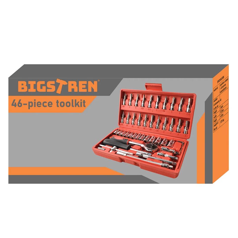 46 részes dugókulcs készlet praktikus tárolódobozban