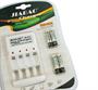 Univerzális elemtöltő + 4 db tölthető 2100mAh ceruza akku