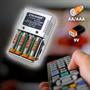 Univerzális elemtöltő + 4 db tölthető 2100mAh ceruza akku