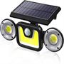 JY-1729 kültéri napelemes falilámpa 54 COB LED-del - vízálló, mozgásérzékelős szolár lámpa
