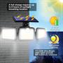 171 COB LED-es napelemes fali lámpa, fény- és mozgásérzékelővel, távirányítóval JD-2959A